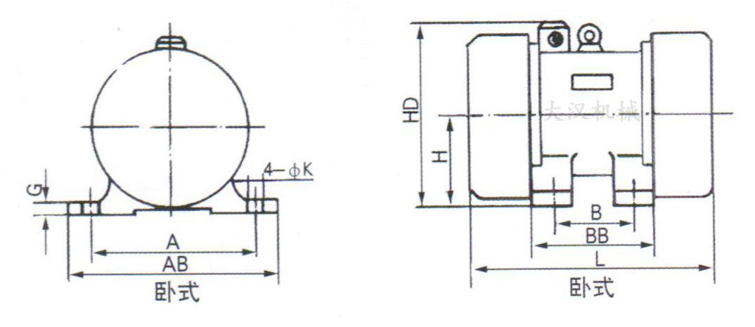 YZD振動(dòng)電機(jī)結(jié)構(gòu)